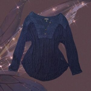 2000's fairy grunge button-up blouse